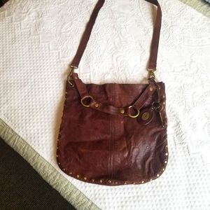 VTG Fossil Brown Leather Crossbody